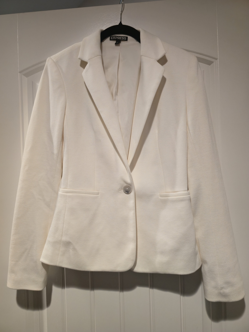 Express Women's Ivory Single-Button Blazer